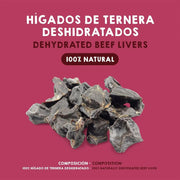 Snacks para cães - Prémios para cães ou gatos, 100% naturais - dieta Barf, figaditos de vitela desidratados (3 x 100 gramas) - PetDoctors - Loja Online