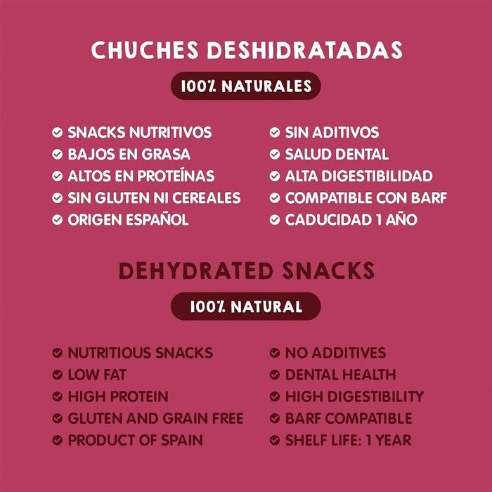 Snacks para cães - Prémios para cães ou gatos, 100% naturais - dieta Barf, figaditos de vitela desidratados (3 x 100 gramas) - PetDoctors - Loja Online