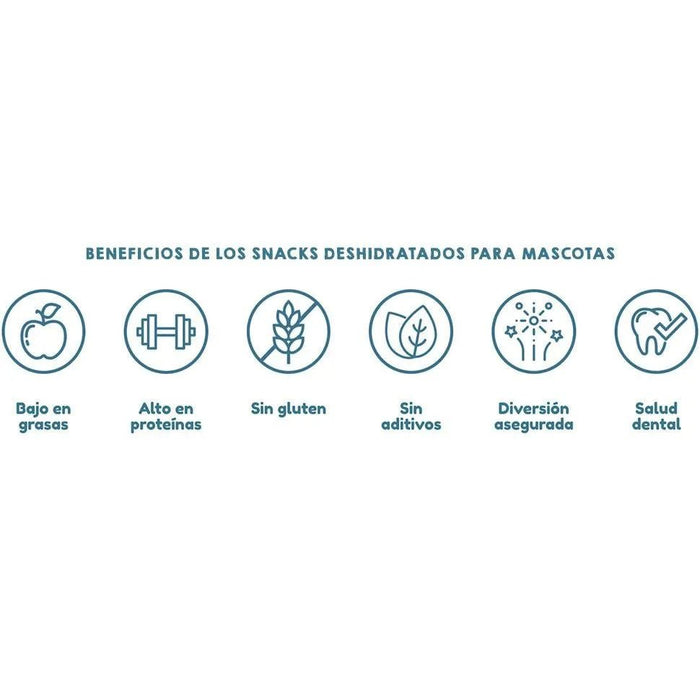 Snacks para cães - Prémios para cães ou gatos, 100% naturais - dieta Barf, figaditos de vitela desidratados (3 x 100 gramas) - PetDoctors - Loja Online