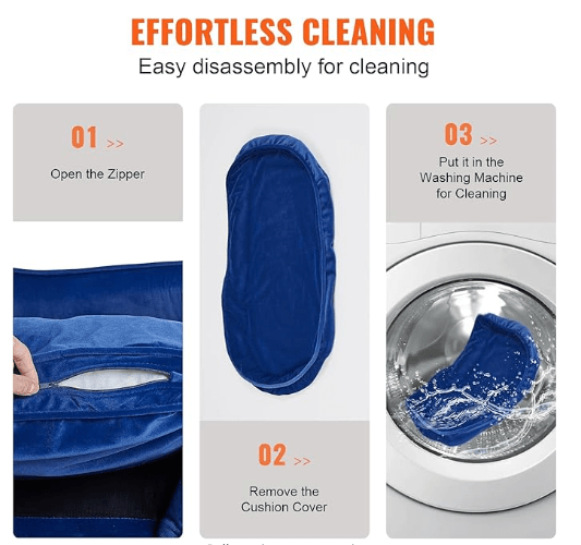 Sofá Cama de Luxo, para Cães pequenos e Gatos, estofado em veludo, Base de metal e bordas elevadas, 63,5 x 43 x 24,5 cm, Azul - PetDoctors - Loja Online