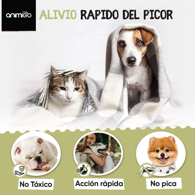 Spray anti - picadelas e comichão para cães e gatos, 250 ml, calmante para comichões e alergia com ,cravo e aloé vera, hidrata e alivia picadas de insetos e irritação - PetDoctors - Loja Online
