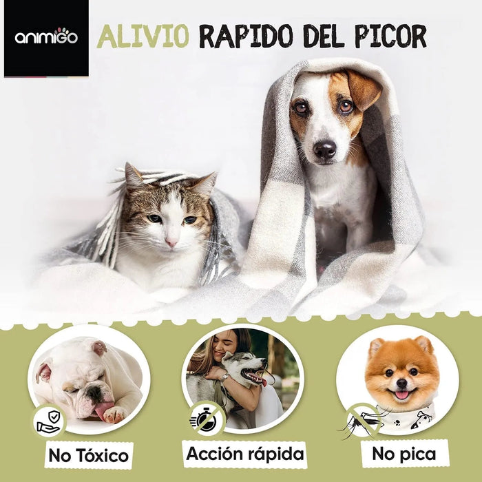 Spray anti - picadelas e comichão para cães e gatos, 250 ml, calmante para comichões e alergia com ,cravo e aloé vera, hidrata e alivia picadas de insetos e irritação - PetDoctors - Loja Online