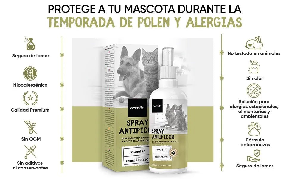 Spray anti - picadelas e comichão para cães e gatos, 250 ml, calmante para comichões e alergia com ,cravo e aloé vera, hidrata e alivia picadas de insetos e irritação - PetDoctors - Loja Online