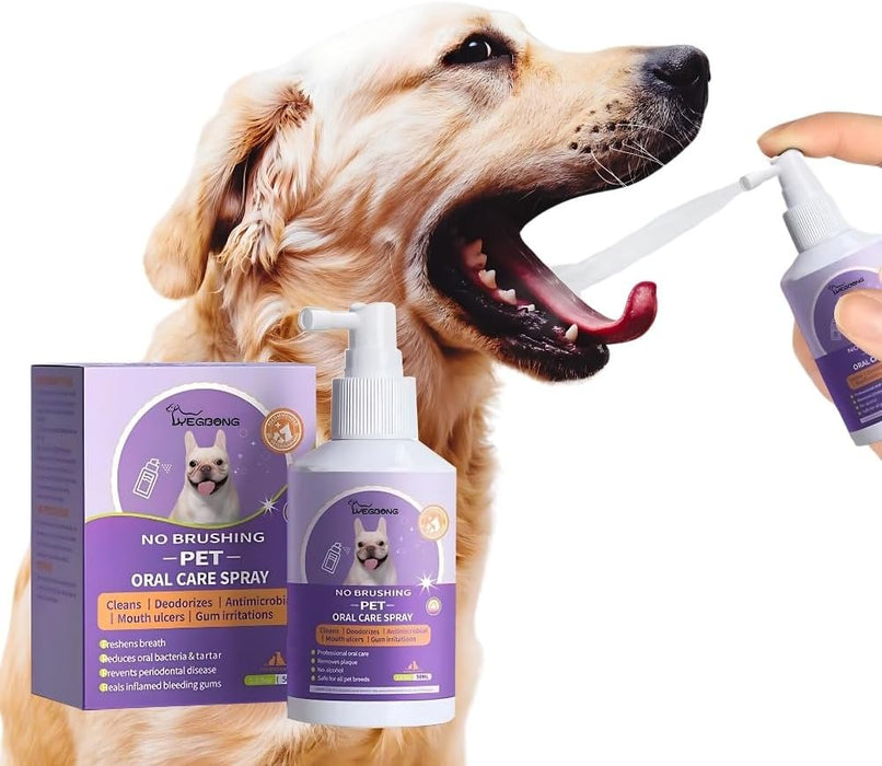 Spray bucal para cães, evita mau hálito, placa e dentes sujos, hálito fresco para cães e gatos sem necessidade de escova de dentes - PetDoctors - Loja Online