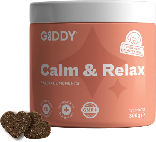 Suplemento calmante relaxante para cães, com triptofano, alfa - casozepina, Ashwagandha. Menor stress e ansiedade (120 snacks, 300 gr) - PetDoctors - Loja Online