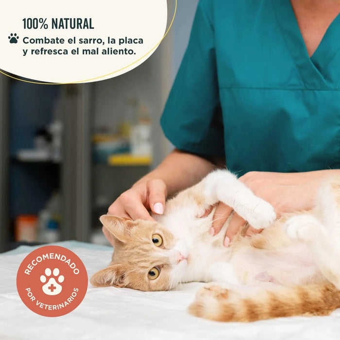 Suplemento para mau hálito e tártaro de cães e gatos - substituto escova de dentes - 100 % natural - Wolf Belly Bye Bye Plaque - PetDoctors - Loja Online