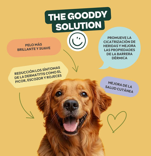 Suplemento para pele saudável e pelo brilhante para cães - Minimiza comichão - Com biotina, zinco, L - tirosina, vitaminas A e E, linhaça (100 biscoitos, 300 gr) - PetDoctors - Loja Online