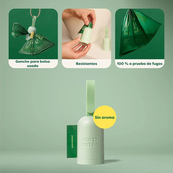 Suporte de sacos para fezes de cães, com sacos resistente e à prova de fugas - PetDoctors - Loja Online