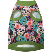 T-shirt Mexican Skulls de algodão, sem pelo, para Gato - PetDoctors - Loja Online