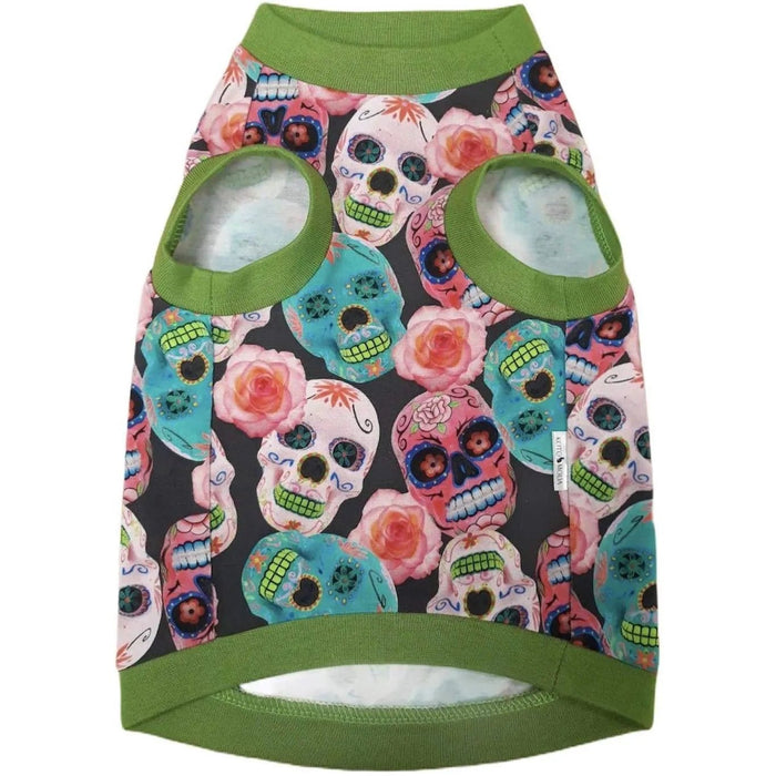 T-shirt Mexican Skulls de algodão, sem pelo, para Gato - PetDoctors - Loja Online