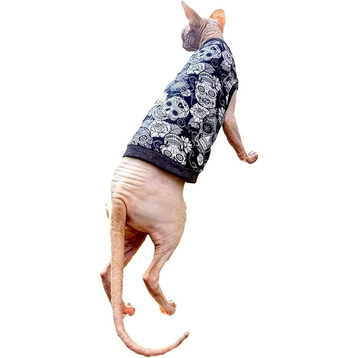 T-shirt Sculls para Gato Sphynx - PetDoctors - Loja Online