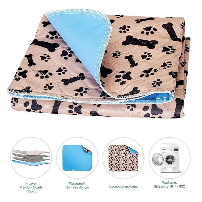 Tapete de Proteção - Base 100% Impermeável - Reutilizável - Absorvente - Lavável na Máquina - PetDoctors - Loja Online