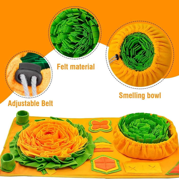 Tapete olfativo / interativo para cães, Snuffle Mat para cães, 9 elementos de treino e várias opções de dificuldade (86 * 48 cm) - PetDoctors - Loja Online