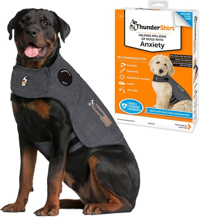 Thundershirt - Colete Relaxante para cães (anti - stress, ajuda a reduzir a ansiedade), Cinzento - PetDoctors - Loja Online