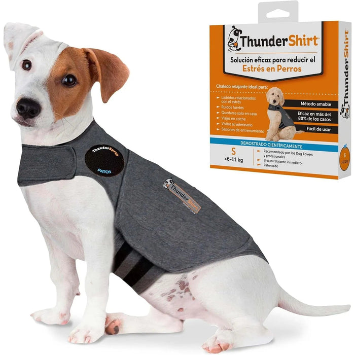 Thundershirt - Colete Relaxante para cães (anti - stress, ajuda a reduzir a ansiedade), Cinzento - PetDoctors - Loja Online