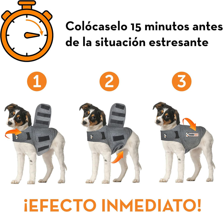 Thundershirt - Colete Relaxante para cães (anti - stress, ajuda a reduzir a ansiedade), Cinzento - PetDoctors - Loja Online