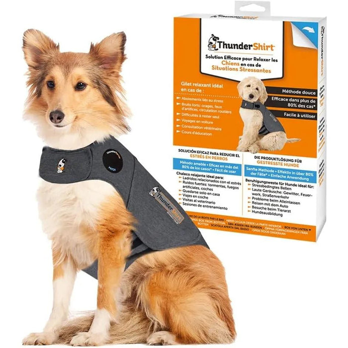 Thundershirt - Colete Relaxante para cães (anti - stress, ajuda a reduzir a ansiedade), Cinzento - PetDoctors - Loja Online