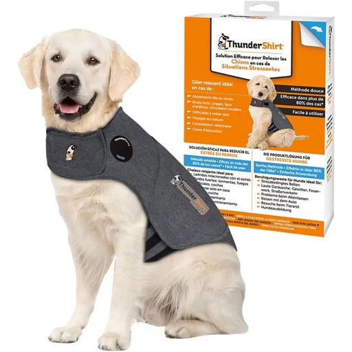 Thundershirt - Colete Relaxante para cães (anti - stress, ajuda a reduzir a ansiedade), Cinzento - PetDoctors - Loja Online