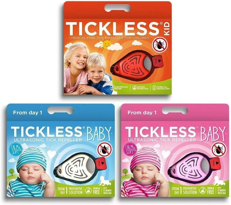Tickless Baby - Repelente ultrasónico de carraças e de pulgas para Bébés e Crianças - Sem produtos químicos ou tóxicos - até 12 meses de atuação - PetDoctors - Loja Online