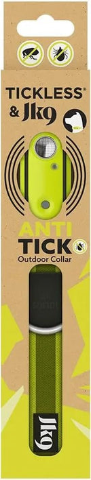 Tickless & Coleira JK9 - Repelente de Pulgas e Carraças Ultrasónico - Recarregável - Verde Néon - PetDoctors - Loja Online
