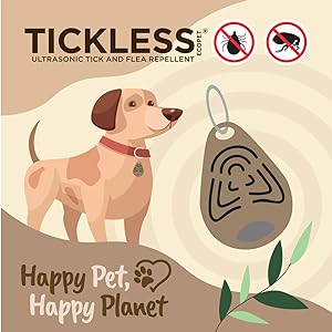 Tickless EcoPet - Repelente Ultrasónico de Carraças e Pulgas - para cães, natural, biodegradável e livre de produtos químicos - Castanho - PetDoctors - Loja Online