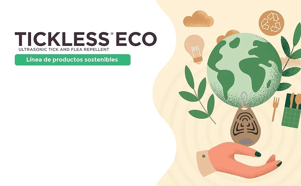 Tickless EcoPet - Repelente Ultrasónico de Carraças e Pulgas - para cães, natural, biodegradável e livre de produtos químicos - Castanho - PetDoctors - Loja Online