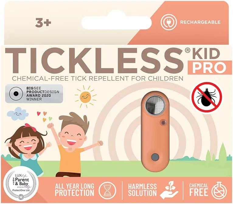 Tickless Kid Pro - Repelente Ultrasónico de Carraças e Pulgas - Recarregável, para Crianças a partir dos 3 anos - Sem Químicos ou Produtos Tóxicos - PetDoctors - Loja Online