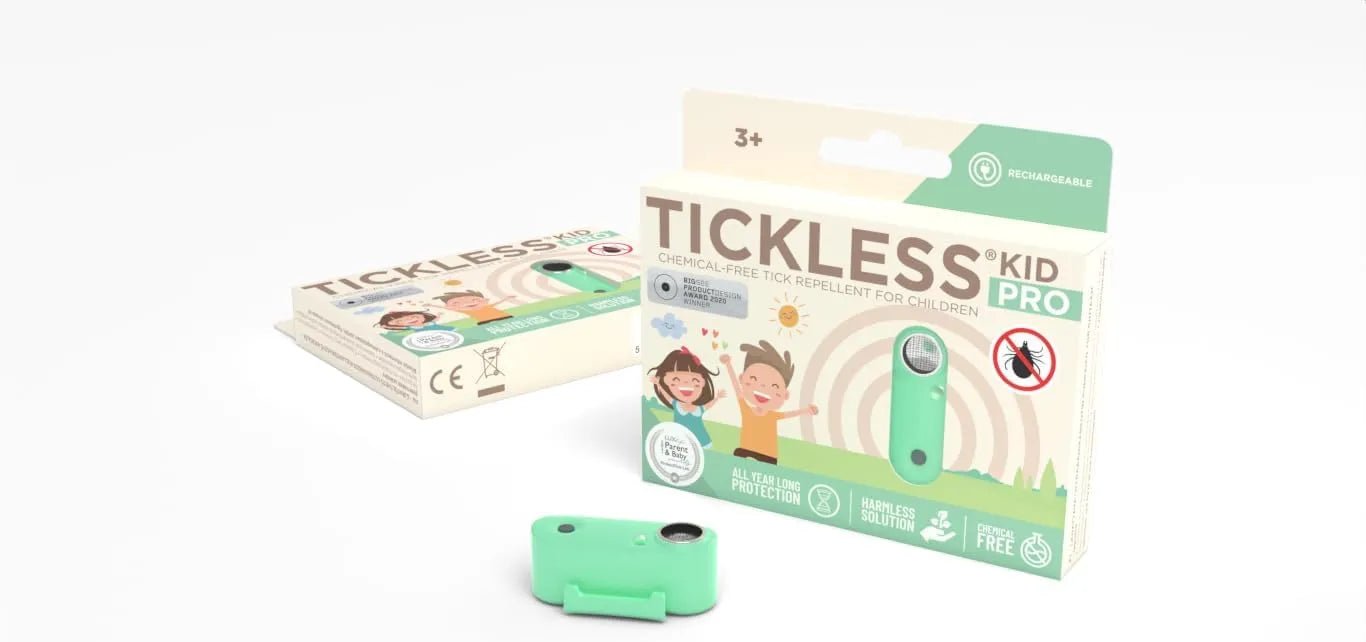 Tickless Kid Pro - Repelente Ultrasónico de Carraças e Pulgas - Recarregável, para Crianças a partir dos 3 anos - Sem Químicos ou Produtos Tóxicos - Côr Menta - PetDoctors - Loja Online