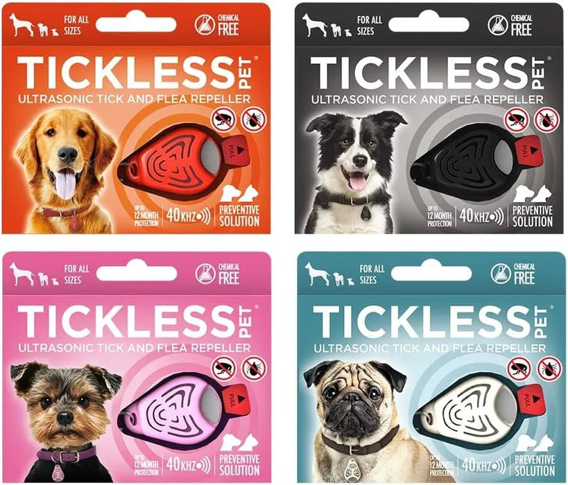 Tickless Repelente Ultrasónico de Pulgas e Carraças - até 12 meses de proteção sem produtos tóxicos - Côr Beige - PetDoctors - Loja Online