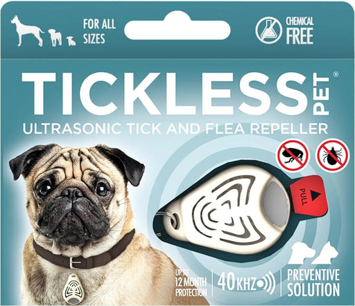 Tickless Repelente Ultrasónico de Pulgas e Carraças - até 12 meses de proteção sem produtos tóxicos - Côr Beige - PetDoctors - Loja Online