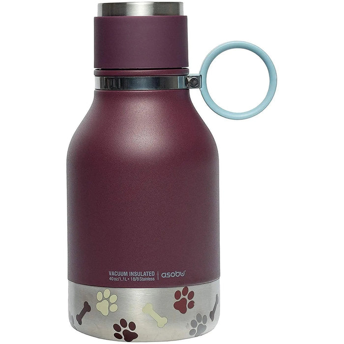 Tigela Bebedouro / Comedouro para Cão com Garrafa Isolada de Aço Inoxidável de 1 litro - PetDoctors - Loja Online