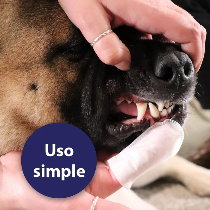 Toalhetes de limpeza de dentes para cães - caixas de dedos para uma limpeza prática e eficaz, cuidado dentário, higiene bucal - ajuda contra o mau hálito - PetDoctors - Loja Online