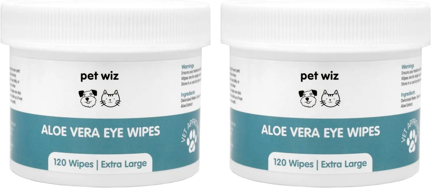 Toalhetes de olhos com aloé vera para limpar cães e gatos, extra grandes - PetDoctors - Loja Online