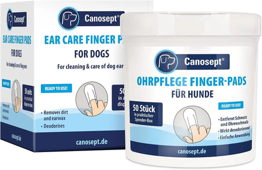 Toalhetes / Dedeiras para limpeza das orelhas dos cães - caixas de dedos para uma limpeza prática e fácil - cuidado e higiene das orelhas dos cães - PetDoctors - Loja Online