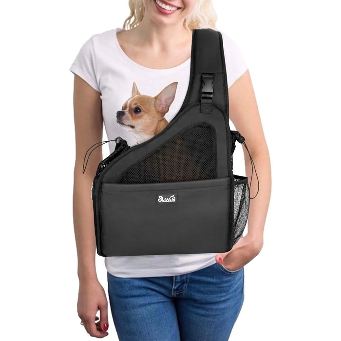 Tranportadora a tira - colo, mãos - livres, acolchoada, lavável, em malha respirável, para Cães ou Gatos - PetDoctors - Loja Online