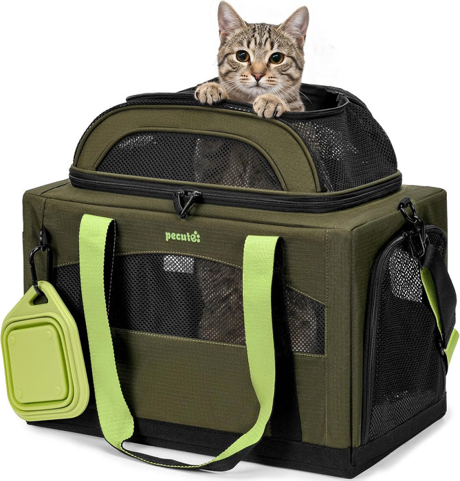 Transportador Expansível para Gatos – Aprovado por Companhias Aéreas | Extensão Superior | 42×28×23 cm - PetDoctors - Loja Online