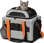 Transportador Expansível para Gatos – Aprovado por Companhias Aéreas | Extensão Superior | 42×28×23 cm - PetDoctors - Loja Online