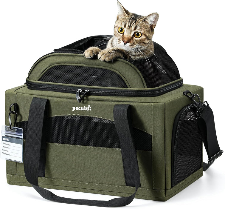 Transportador Expansível para Gatos – Aprovado por Companhias Aéreas | Extensão Superior | 42×28×23 cm - PetDoctors - Loja Online