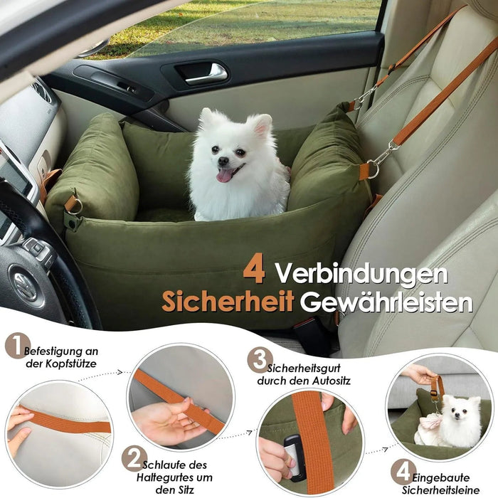 Transportador para automóvel para cães pequenos e médios com menos de 15 kg, removível e lavável - PetDoctors - Loja Online