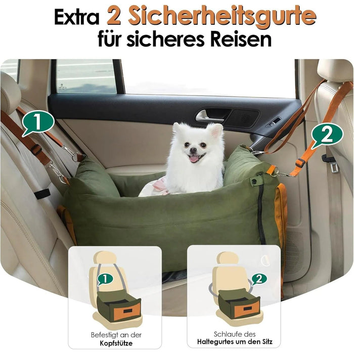 Transportador para automóvel para cães pequenos e médios com menos de 15 kg, removível e lavável - PetDoctors - Loja Online