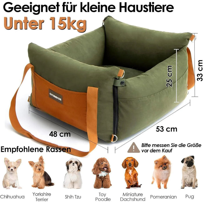 Transportador para automóvel para cães pequenos e médios com menos de 15 kg, removível e lavável - PetDoctors - Loja Online