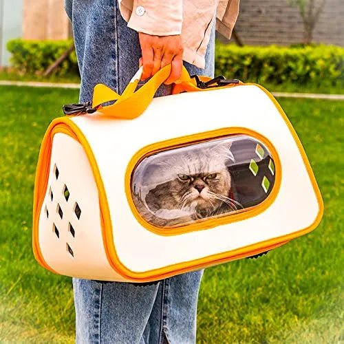 🐱 Transportadora de ombro para Gatos: transparente, leve e ventilada. ✅ Aprovada para Cabine de Avião - PetDoctors - Loja Online