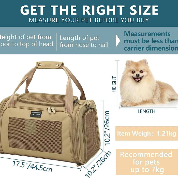 Transportadora para cão ou gato, dobrável, com alça de ombro ajustável - PetDoctors - Loja Online