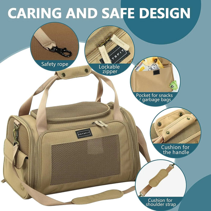 Transportadora para cão ou gato, dobrável, com alça de ombro ajustável - PetDoctors - Loja Online