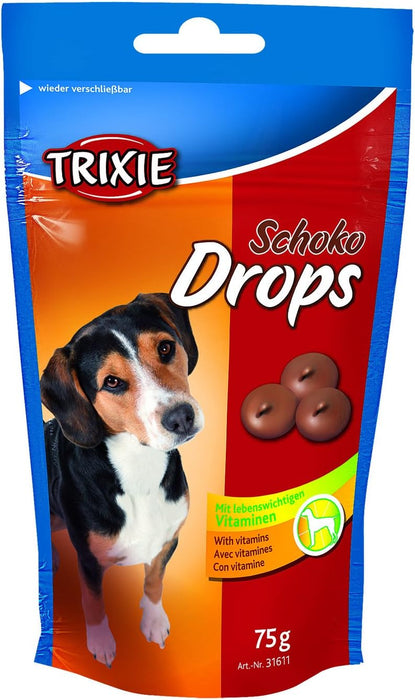 TRIXIE Schoko Drops para Cão, "chocolate" SEM CACAU, vitaminados (200 gramas) - PetDoctors - Loja Online