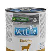 VetLife Canine Diabetic Húmido (6 latinhas de 300 gramas cada) - PetDoctors - Loja Online