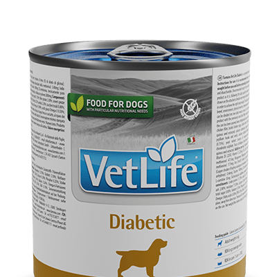 VetLife Canine Diabetic Húmido (6 latinhas de 300 gramas cada) - PetDoctors - Loja Online