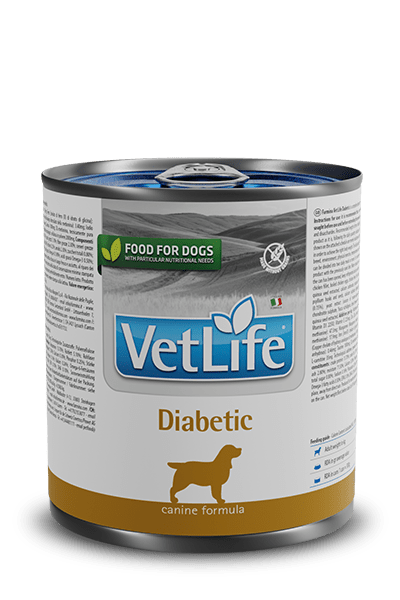 VetLife Canine Diabetic Húmido (6 latinhas de 300 gramas cada) - PetDoctors - Loja Online