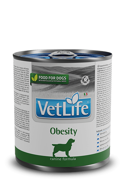 VetLife Canine Obesity Húmido (6 latinhas de 300 gramas cada) - PetDoctors - Loja Online