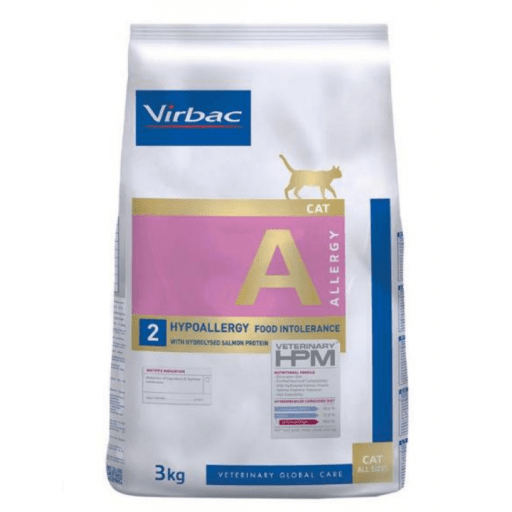 VIRBAC HPM A2 Veterinary Hypoallergy Fish for Cat - Ração para Gatos com Proteína de Salmão - 3 Kg - 7 Kg - 12 Kg - PetDoctors - Loja Online